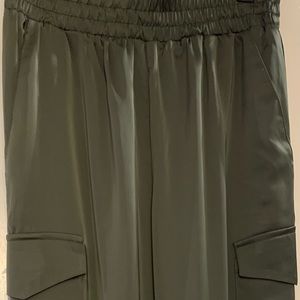 Marled satin joggers